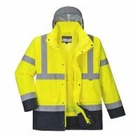 Warnschutz 4-in-1 Kontrast Verkehrsjacke Gelb/Marine L