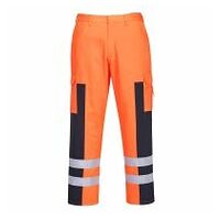 Robuste Warnschutz-Einsatzhose Orange/Marine L