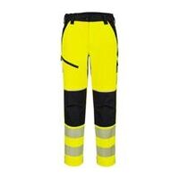 PW3 Hi-Vis stretch nadrág nőknek, sárga/fekete, L méret