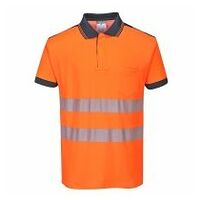 PW3 Hi-vis bomulds comfort Poloshirts Orange/Navy L R