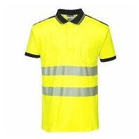 PW3 Hi-vis bomulds comfort Poloshirts Yellow/Black 4XL R