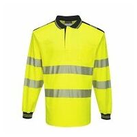 PW3 Hi-Vis Langærmet Polo Yellow/Black 4XL R