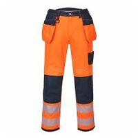 PW3 Warnschutz Arbeitsbundhose mit Holstertaschen Orange/Marine 28