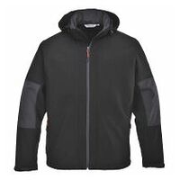 Softshell med Hætte (3Lags) Black L R