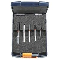 Solid carbide drilling-out tool set in a case  TiAlN