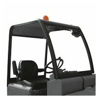 Cabine de conduite avec pare-brise et essuie-glace