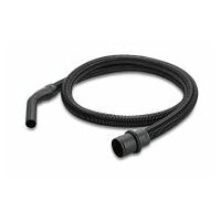 flexible d'aspiration avec coude, NT, DN 35, longueur 2,5 m, clip 1,0, baïonnette 1,0