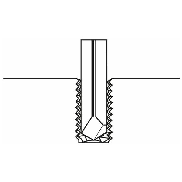HM-snittap-udboring, cylindrisk skaft med sekskant  TiAlN