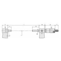 Zunanji mikrometer, preprosta izvedba, 700-725 mm