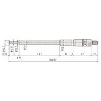 Notranji mikrometer s križnimi utori, vrtljivo vreteno, 50-75 mm, prirobnica 12,7 mm