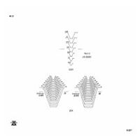 Normalizovaná šablona pro měřicí projektor, č.:22, diagram závitu/ozubeného kola Ø 300 mm ocel