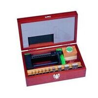 Parallelendmaß-Satz, metrisch, Prüfzertifikat, ISO 10 Endmaße, Klasse 0, Stahl, Optisches Parallel