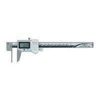 Digital ABS Tube Thickness Caliper Inch/Metric, 0-6", IP67, Thumb Roller