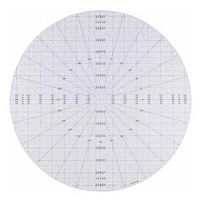 Normalizovaná měřící šablona pro měřicí projektor Ø 250 mm ocel