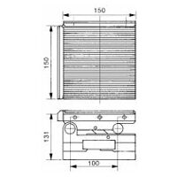 Placa sinusoidal de precisión 150x150mm, versión magnética