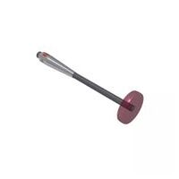 Disk stylus ruby M2 Ø8,0mm disk thickness 1,5mm, carbide stem Ø1,5mm, base stainless steel l Ø3,0mm, L 32,0mm, ML 19,0mm