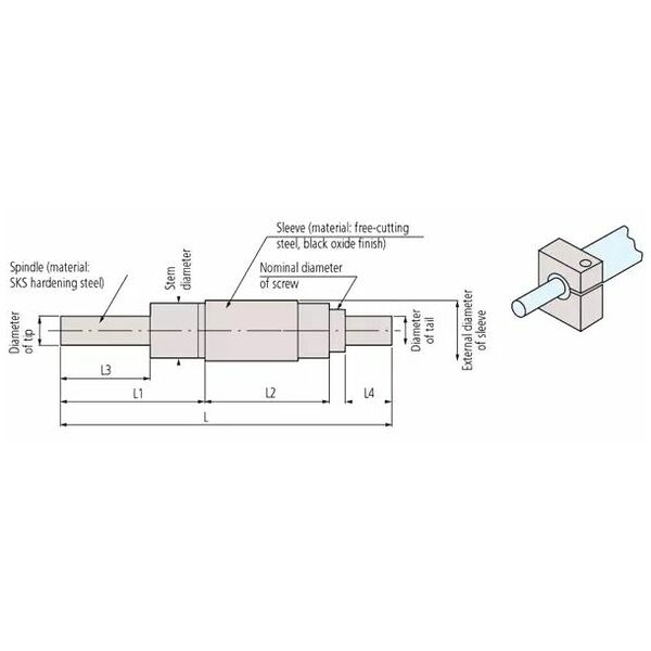 Precision Lead Screw 6,5mm Stroke