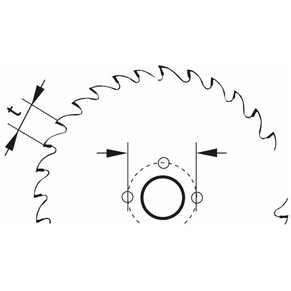 Hardmetaal-cirkelzaagblad Spaanhoek negatief