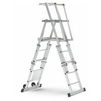 Uitschuifbare platformladder