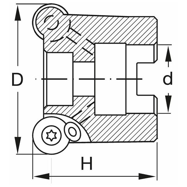 Fresa copiadora (RD..16) 0° negativo con taladro