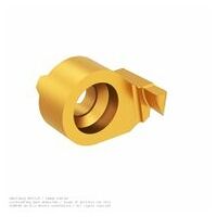 simturn DX vyměnitelná destička, axiální drážkování na čepu, plný poloměr, Dmin=12 mm, w=1 mm, R=0,5 mm, tmax=1,5 mm