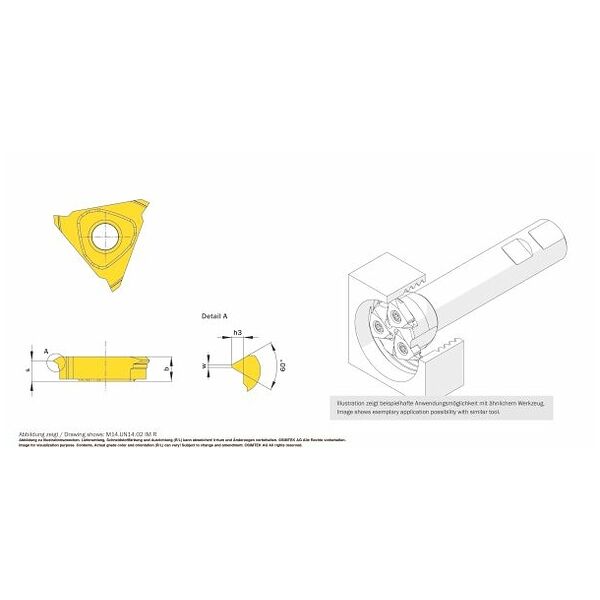 simmill MX indexable insert, UN thread milling, full profile