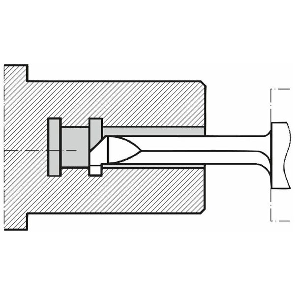 Barra de mandrinar tronzadora KOMET® UniTurn®, hacia la derecha  L<sub>2</sub> = 40 mm