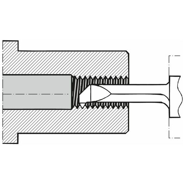 KOMET® UniTurn® internal threading bar, right-hand  L<sub>2</sub> = 15 mm