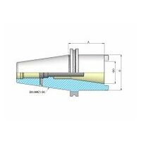Reducing bush, ISO7388-1/-2 ISO30, 25.SK40ISO30L50