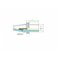 Reducing sleeve for MK shank with start thread, MK1 - DIN6364, 25.SK40MK1L50AG