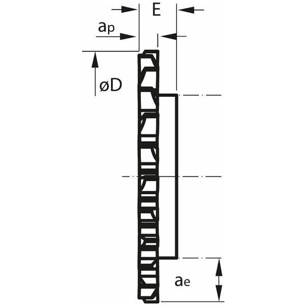 Fræseskiver DeepMILL-G Bredde a<sub>p</sub> = 4 mm TiAlN