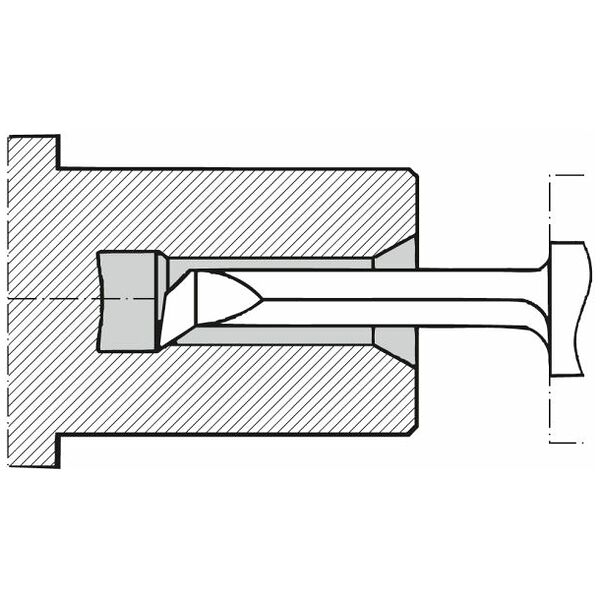 Barre d'alésage pour copiage KOMET® UniTurn®, à gauche  L<sub>2</sub> = 15 mm