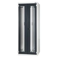 Armoire verticale à panneau perforé, largeur 30G avec Portes battantes avec regard, Hauteur: 2000mm