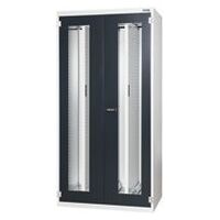 Armoire verticale à panneau perforé, largeur 40G avec Portes battantes avec regard, Hauteur: 2000mm