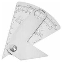 Weld seam gauge with ABCD scale