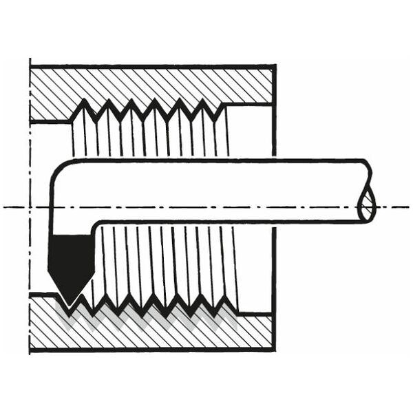 Internal thread turning tool right-hand, similar to DIN 283 (ISO 13) P20/K25