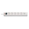Socket strip with USB 7-fold, Number of sockets: 5W