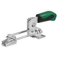 Horizontal toggle clamp with green handle