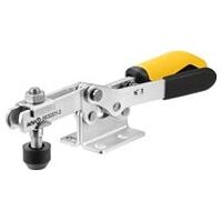 Horizontal clamp with yellow handle and safety lock