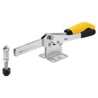 Horizontal clamp with yellow handle and safety lock
