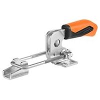 Horizontal clamping device with orange handle