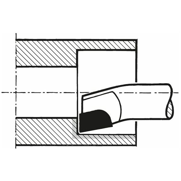 Internal corner turning tool right-hand similar to DIN 4954 HSS E