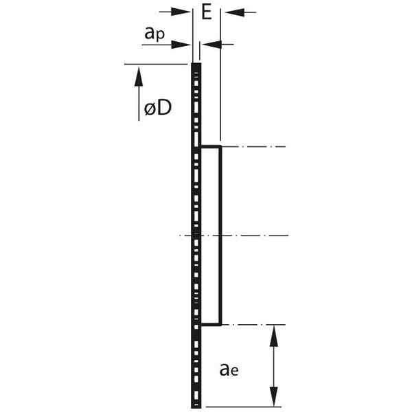 Nastavci za odrez PolySAW-G Širina a<sub>p</sub> = 1,5 mm 80 mm