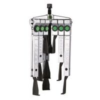 3-ramenný univerzálny sťahovák s úzkymi, rýchlo nastaviteľnými sťahovacími hákmi v sade, do 130 mm upínacej šírky, 350 mm upínacej hĺbky