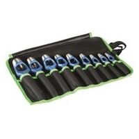 Henkellocheisen-Satz ⌀ 3, 5, 7, 9, 11, 13, 15, 17, 19 mm in einer Kunststoff-Rolltasche