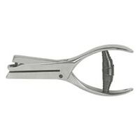 Pince perforatrice de contrôle, nickelée 120 mm