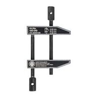 Serre-joint parallèle avec double guidage de broche, capacité de serrage jusqu'à 40 mm, 25 mm profondeur de serrage