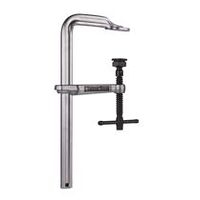 Schwere Ganzstahl-Schlosserzwinge mit Knebelgriff, max. 300 mm Spannweite, 140 mm Ausladung