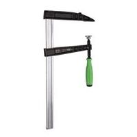 Deep-pressure malleable-cast iron screw clamp with 2K comfort grip, max. 400 mm spread, 250 mm reach