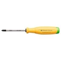 Screwdriver for Pozidriv, with 3-component SwissGrip Evo handle